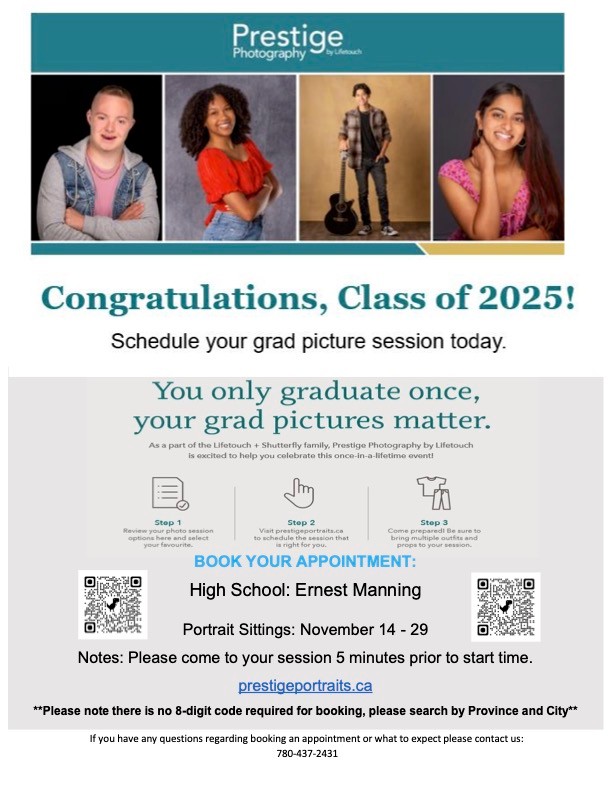 Ernest Manning Grad Notice 24 25 